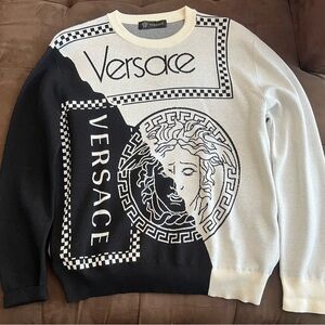 Authentic Versace Monochrome Medusa Men's Crewneck Sweater